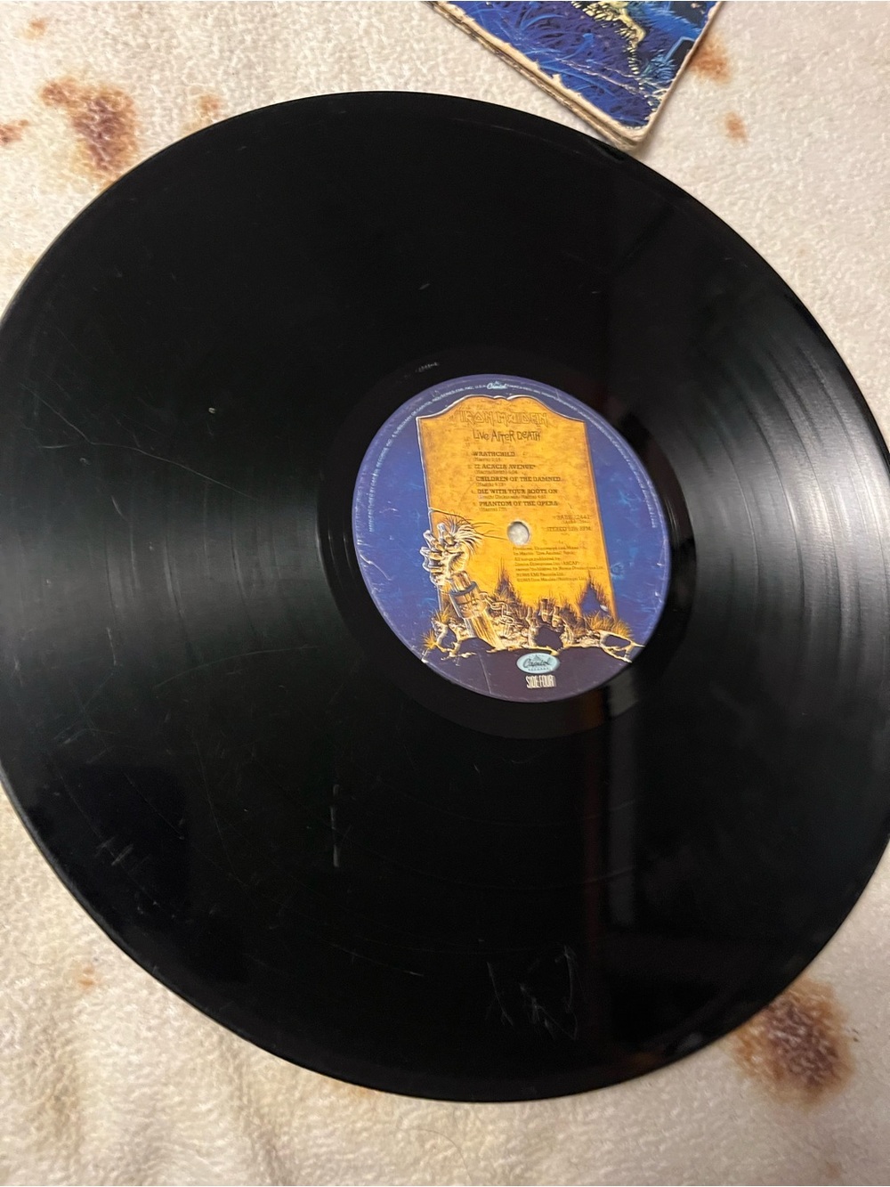 Iron Maiden Live After Death Vinyl Record - Blue & Yellow Cover - Picture 13 of 14